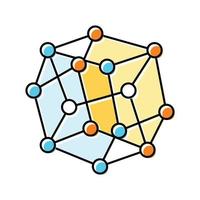 Modell- molekular Struktur Farbe Symbol Vektor Illustration