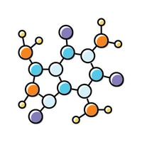 Wissenschaft molekular Struktur Farbe Symbol Vektor Illustration