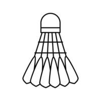 Federball Spiel Linie Symbol Vektor Illustration