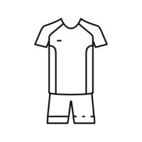 män kläder badminton linje ikon vektor illustration