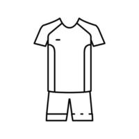 Männer bekleidung Badminton Linie Symbol Vektor Illustration