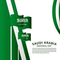 glad Saudiarabien nationaldag firande vektor mall design illustration