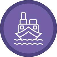 Frachtboot-Vektor-Icon-Design vektor