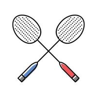 Wettbewerb Badminton Farbe Symbol Vektor Illustration