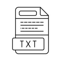 TXT Datei Format dokumentieren Linie Symbol Vektor Illustration