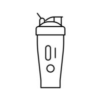 flaska kondition sport linje ikon vektor illustration