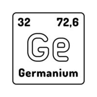 germanium kemisk element linje ikon vektor illustration