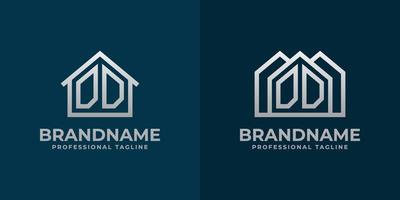 Brief dd Zuhause Logo Satz. geeignet zum irgendein Geschäft verbunden zu Haus, echt Anwesen, Konstruktion, Innere mit dd Initialen. vektor