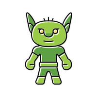 Comic Monster- süß Farbe Symbol Vektor Illustration