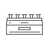 Sulfid Erz wird bearbeitet Kupfer Linie Symbol Vektor Illustration