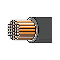 Draht Kabel Kupfer Farbe Symbol Vektor Illustration