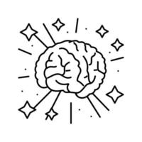 Genius Gehirn Linie Symbol Vektor Illustration