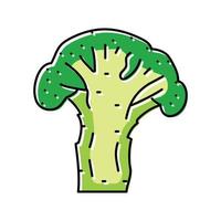 Scheibe Brokkoli Farbe Symbol Vektor Illustration