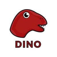 dinosaurie logotyp söt vektor illustration