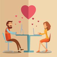 Online-Dating vektor