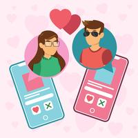 Online-Dating vektor