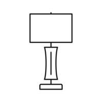 Metall Tabelle Lampe Linie Symbol Vektor Illustration