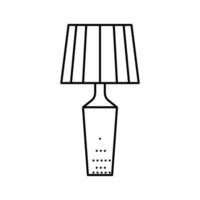 Innere Tabelle Lampe Linie Symbol Vektor Illustration