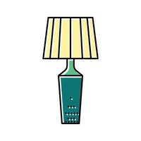 Innere Tabelle Lampe Farbe Symbol Vektor Illustration