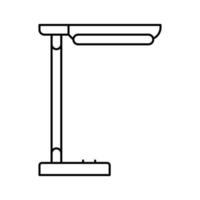 Büro Tabelle Lampe Linie Symbol Vektor Illustration