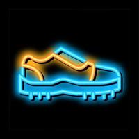 Turnschuhe zum Kricket Neon- glühen Symbol Illustration vektor