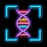 Mensch DNA testen Neon- glühen Symbol Illustration vektor