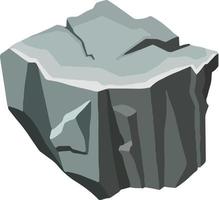 illustration av isometrisk ö sten, sten jord vektor