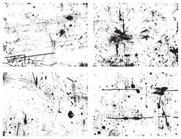 uppsättning av grunge bedrövad texturer. svart och vit vektor bakgrunder. eps 10