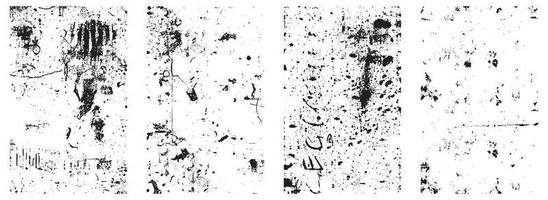 uppsättning av svart och vit grunge vektor bakgrunder med stänka ner och repa effekter. eps 10
