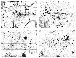 uppsättning av grunge bedrövad texturer. svart och vit vektor bakgrunder. eps 10