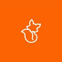 Fuchs Linie Kunst. einfach minimalistisch Logo Design Inspiration. Vektor Illustration.