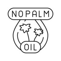 Nein Palme Öl Linie Symbol Vektor Illustration