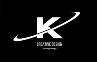 schwarz Weiß k Alphabet Brief Logo mit groß rauschen. korporativ kreativ Vorlage Design zum Unternehmen und Geschäft vektor