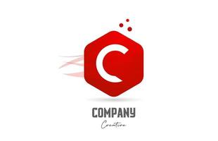 c rot Hexagon Brief Alphabet Logo Symbol Design. kreativ Vorlage zum Geschäft und Unternehmen vektor