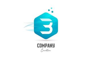 sexhörning b brev alfabet logotyp ikon design med blå Färg och prickar. kreativ mall för företag och företag vektor