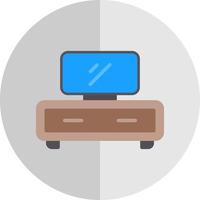TV-Tisch-Vektor-Icon-Design vektor