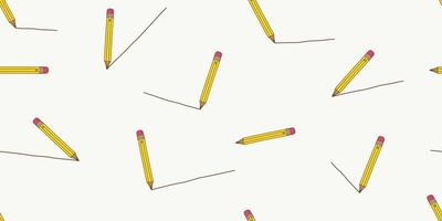 Bleistift nahtlos Muster Stift Vektor isoliert Hintergrund Hintergrund Illustration Karikatur
