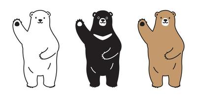 Bär Polar- Bär Vektor Symbol Logo Illustration Charakter Karikatur