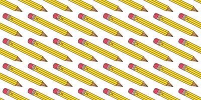 Bleistift nahtlos Vektor Muster Stift isoliert Hintergrund Hintergrund