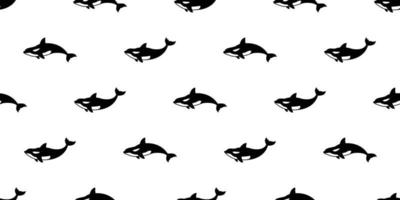 Wal nahtlos Muster Vektor Delfin Hai Fisch isoliert Ozean Meer Hintergrund Hintergrund
