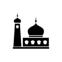 moské enkel ikon, islamic dyrkan plats, muslim symboler, vektor illustration. platt moské ikon design vektor, moské silhuett. hajj, umrah, Ramadhan kareem, IED mubarak