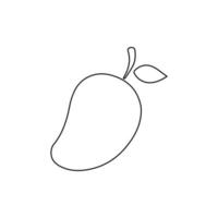 Mango Obst Vektor Symbol. Mango im eben Stil. Vektor Illustration von tropisch Obst