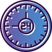 24-Stunden-Vektor-Icon-Design vektor