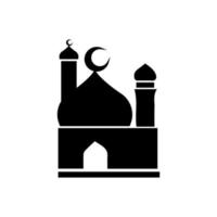 moské enkel ikon, islamic dyrkan plats, muslim symboler, vektor illustration. platt moské ikon design vektor, moské silhuett. hajj, umrah, Ramadhan kareem, IED mubarak