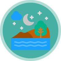 Nachtlandschaft Vektor Icon Design