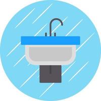 Waschbecken-Vektor-Icon-Design vektor