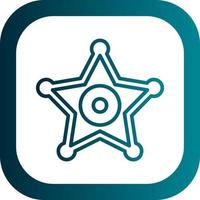 Sheriff-Abzeichen-Vektor-Icon-Design vektor