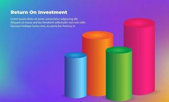 affärspil riktningskoncept till framgång. avkastning på investering ROI. tillämpligt för marknadsföring, omslagsaffisch, infografik, målsida, ui, ux, persentation, baner, sociala medier publicerade vektor