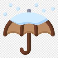 Schnee und Regenschirm Symbol. einfach Illustration von Schnee und Regenschirm. Vektor Illustration