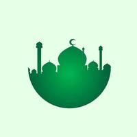 moské islamic ikon logotyp vektor illustration